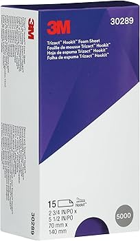Amazon.com: Trizact 3M Hookit Foam Sheets, 30289, 5000, 2-3/4 in x